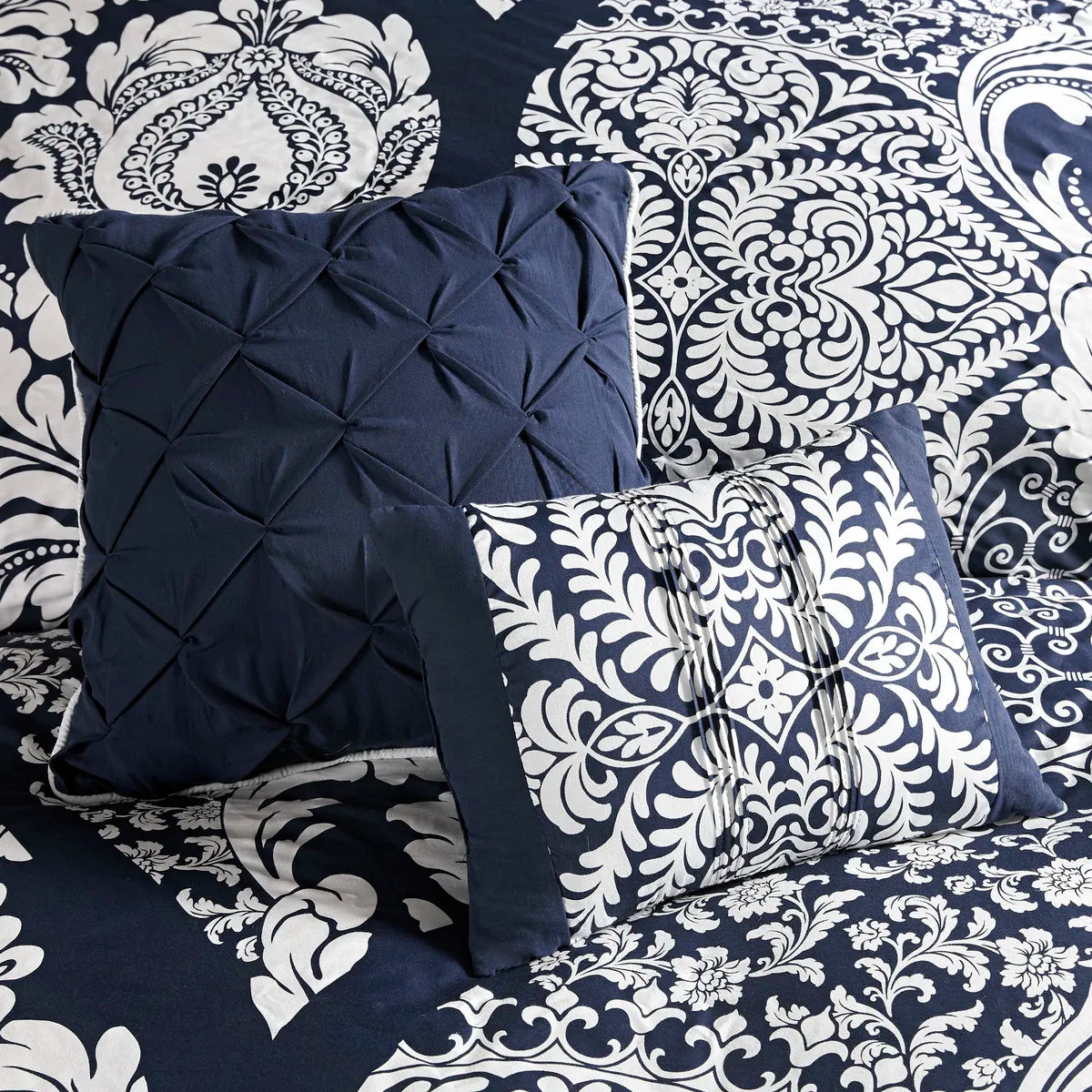 7 Piece Cotton Printed Comforter Set