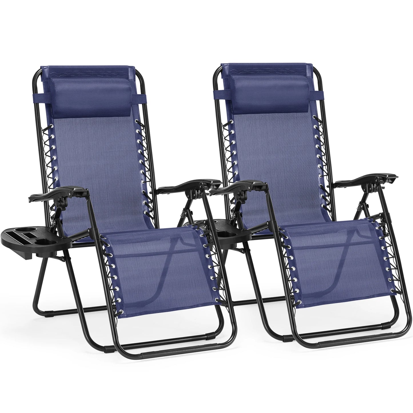 Zero Gravity Portable Recliner Chair Adjustable Pillow