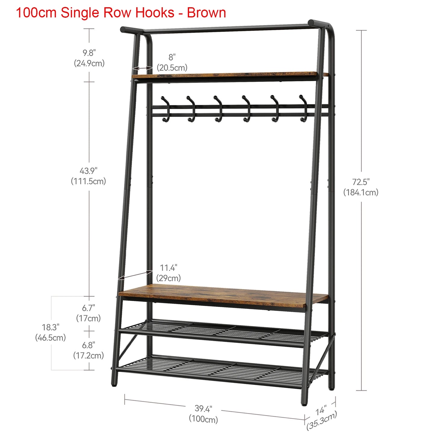 4-in-1 Hall Trees, Coat Shoe Rack