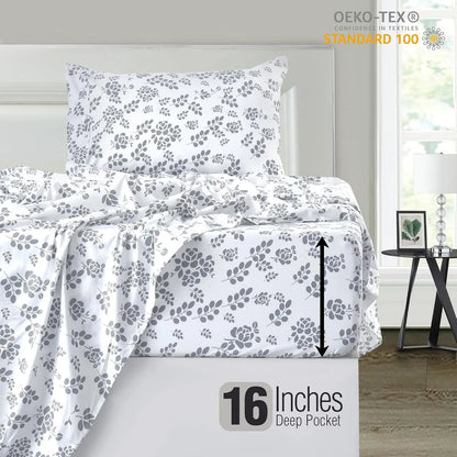 LUX Décor Floral Sheet Set