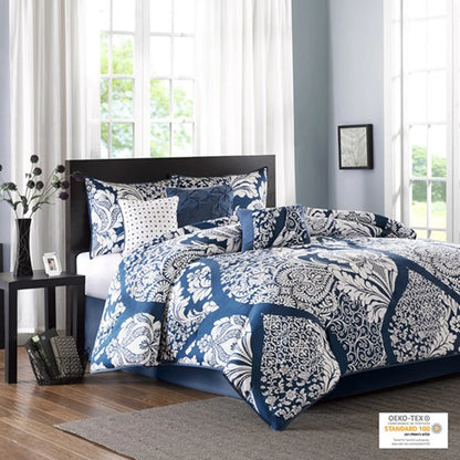 7 Piece Cotton Printed Comforter Set