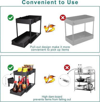 2 Pack Under Sink Organizer