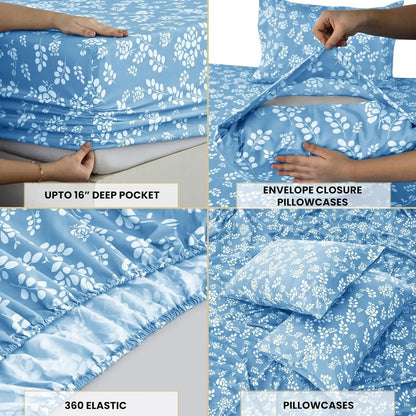 LUX Décor Floral Sheet Set