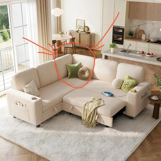 Corner Sleeper Sofa Sectional Couch with Storage