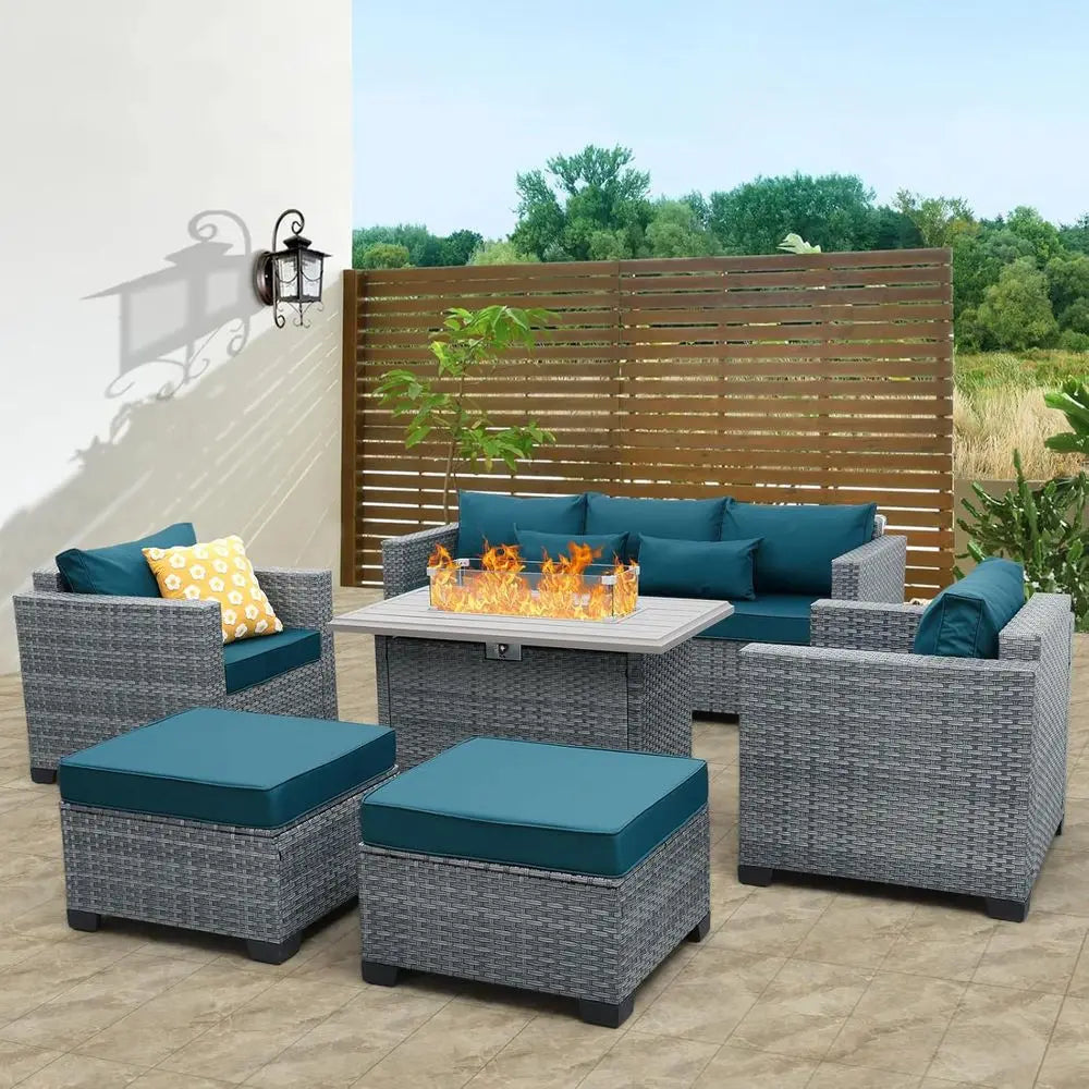 6-Piece Outdoor Wicker Patio Furniture Set