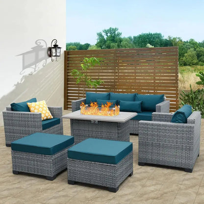 6-Piece Outdoor Wicker Patio Furniture Set