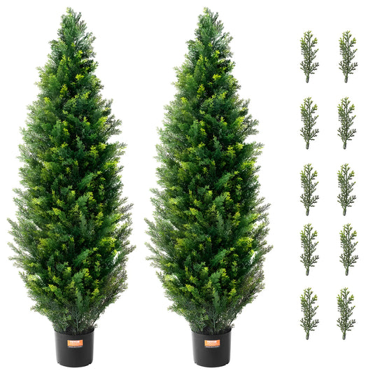 SucceBuy Artificial Cedar Topiary Plant