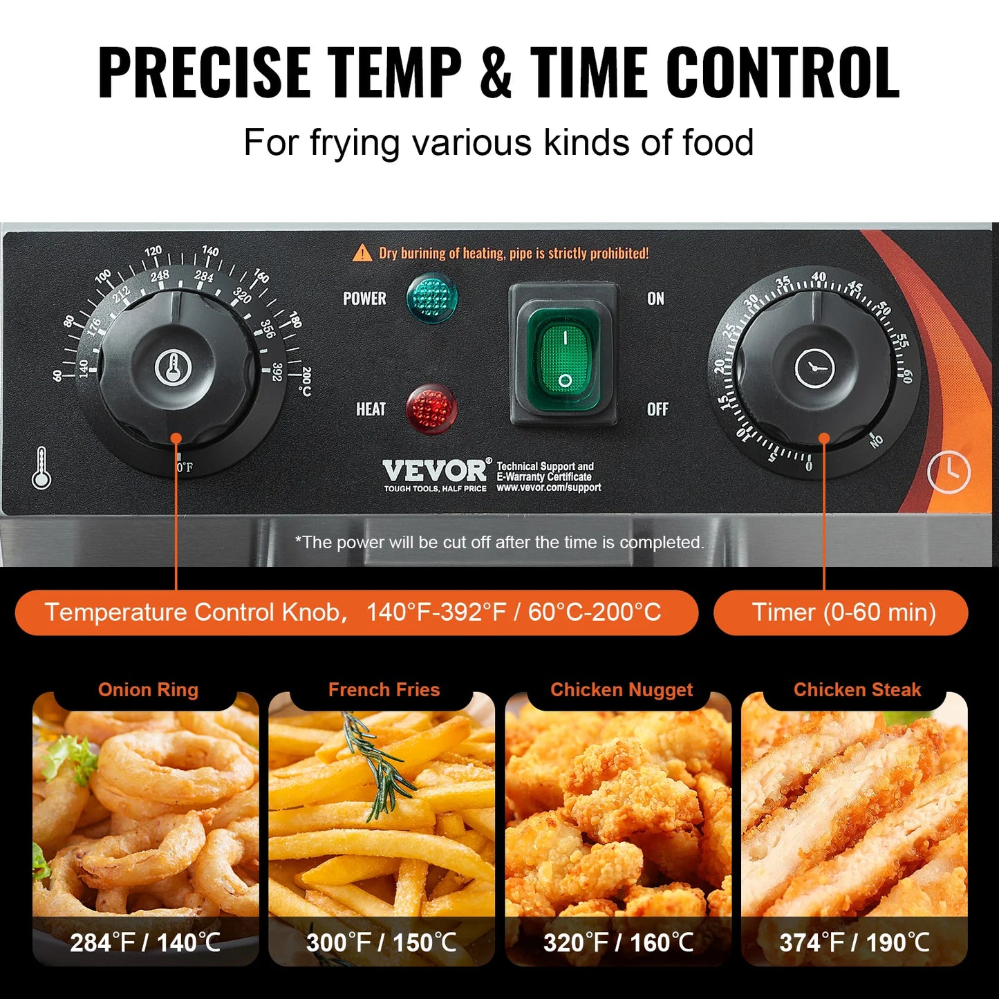 SucceBuy Commercial Deep Fryer Electric Countertop Fryer