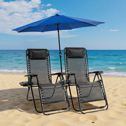 Zero Gravity Portable Recliner Chair Adjustable Pillow