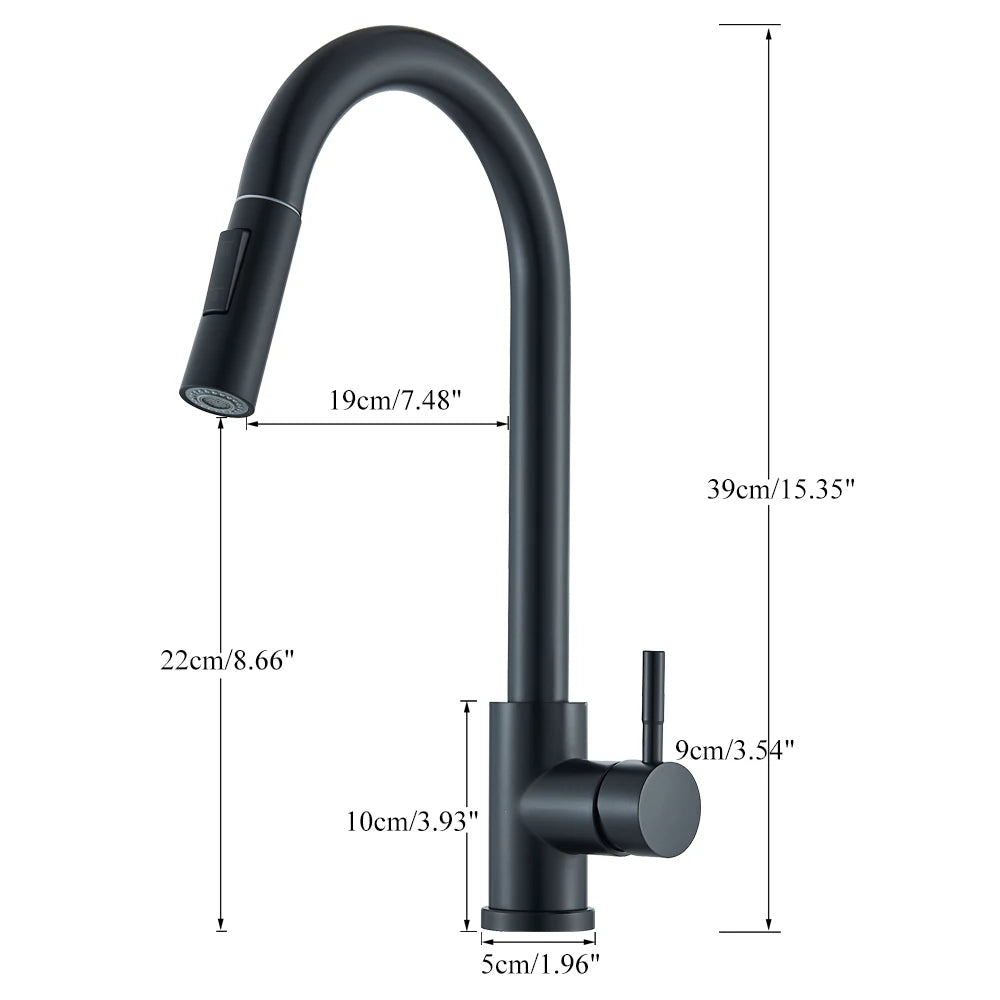 Pull Out Kitchen Faucet Deck Mounted  Tap