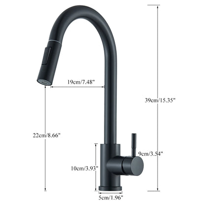 Pull Out Kitchen Faucet Deck Mounted  Tap