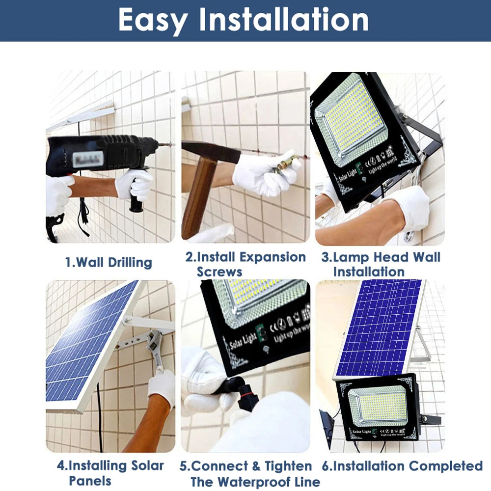 Led Solar Flood Light High Bright 2 Head