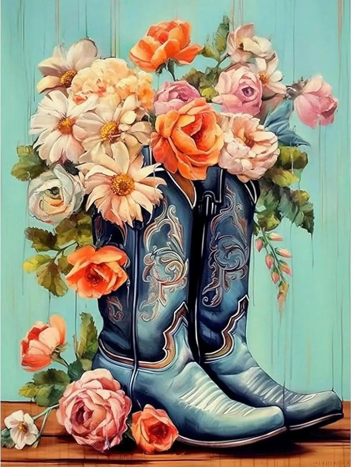 Adult DIY Diamond Painting Kit - Cowboy Boots