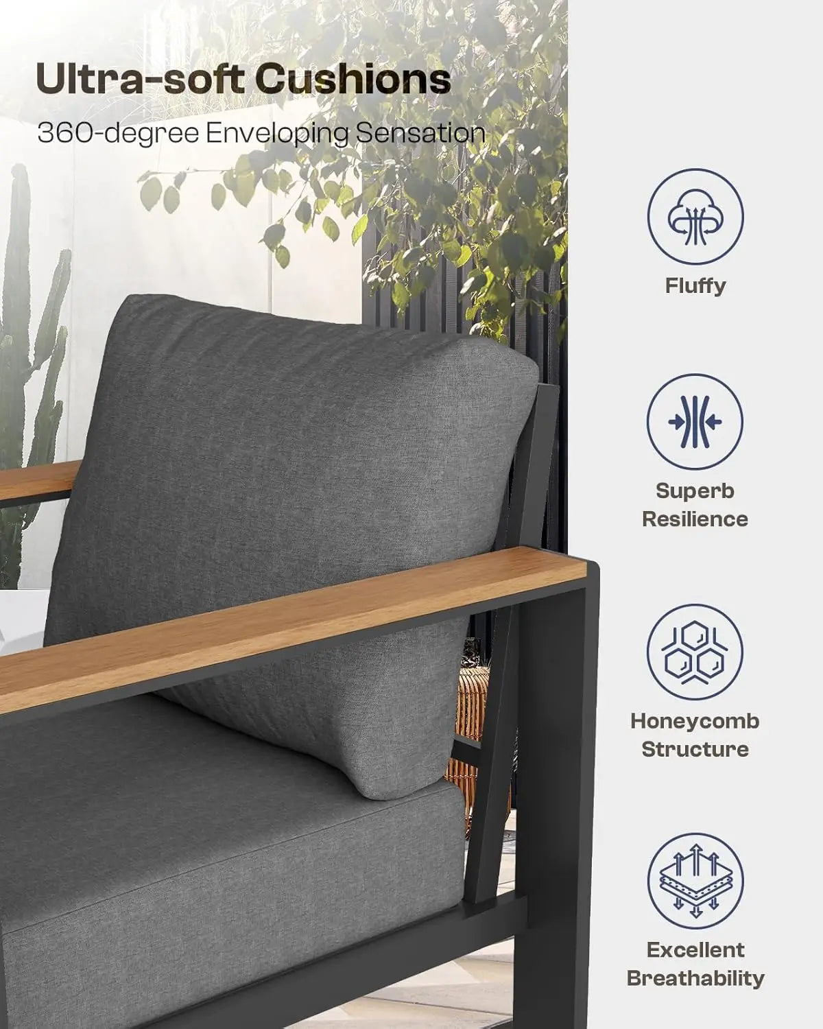 Conversation Sets with Washable Thick Cushions