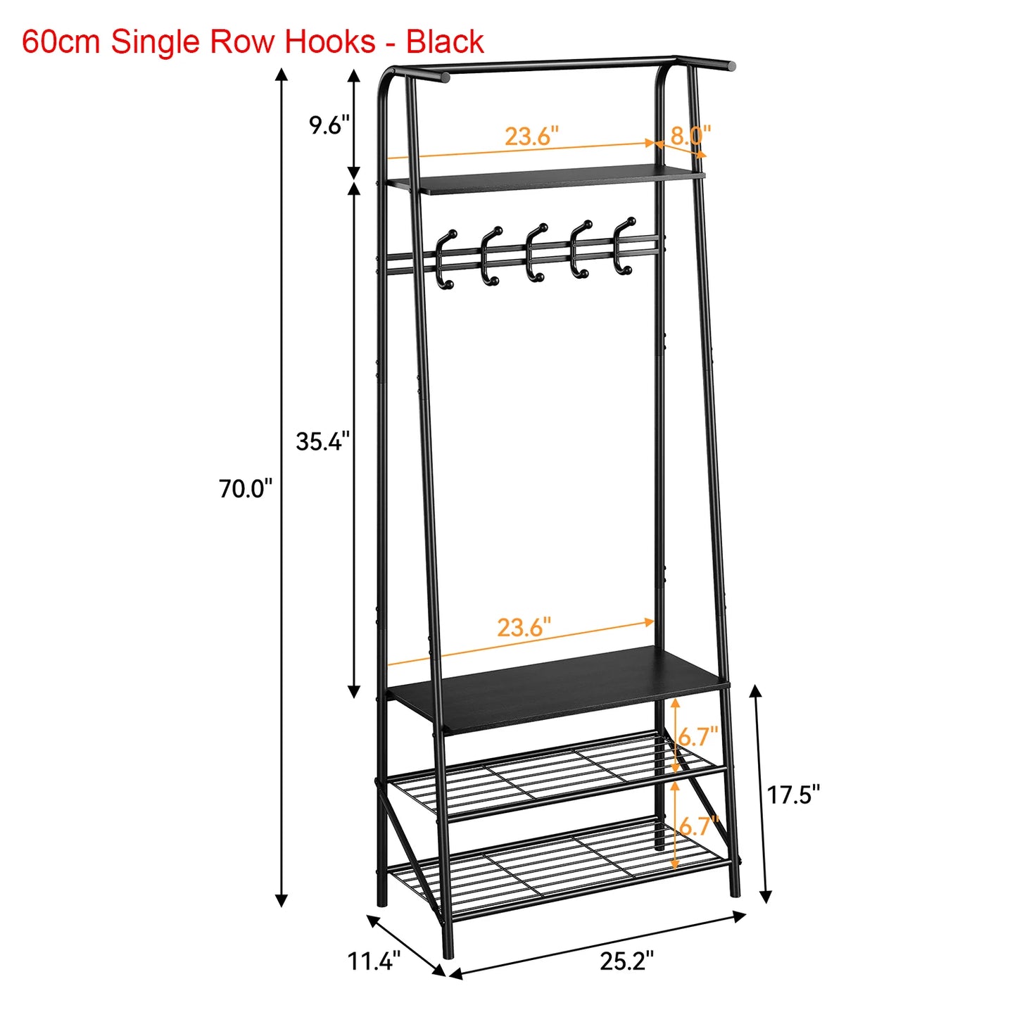 4-in-1 Hall Trees, Coat Shoe Rack