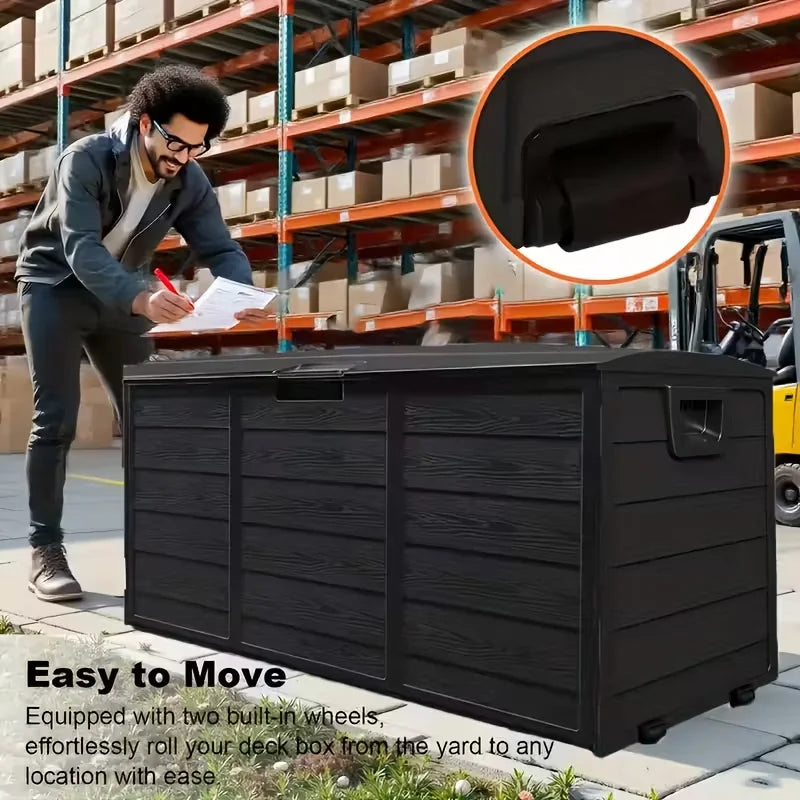75 Gallon Outdoor Deck Box Lockable Lid