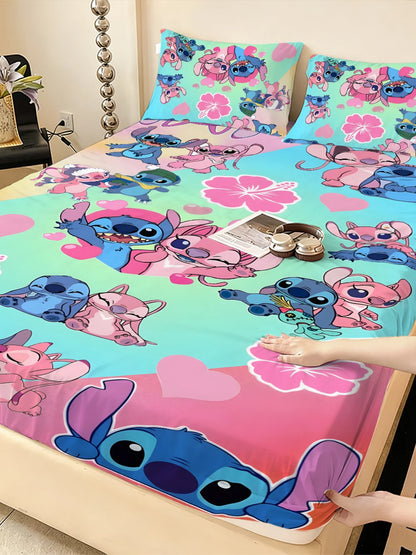 Disney Stich stretch bed Set