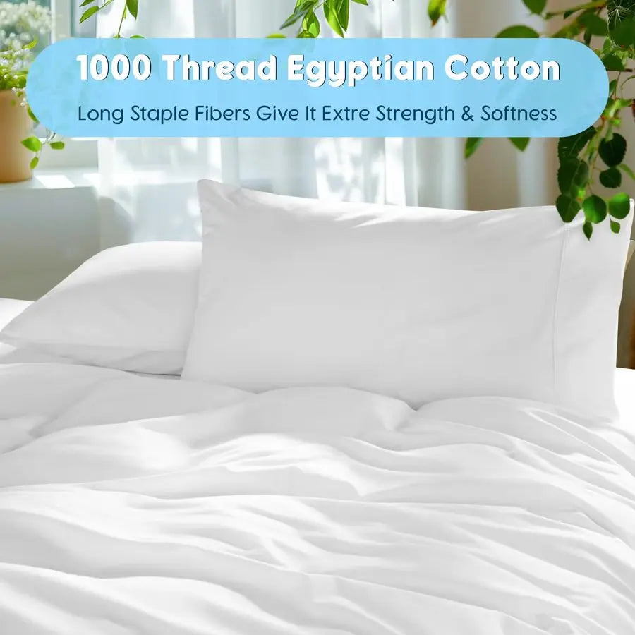 1000 Thread Count Egyptian Cotton Sheets Set