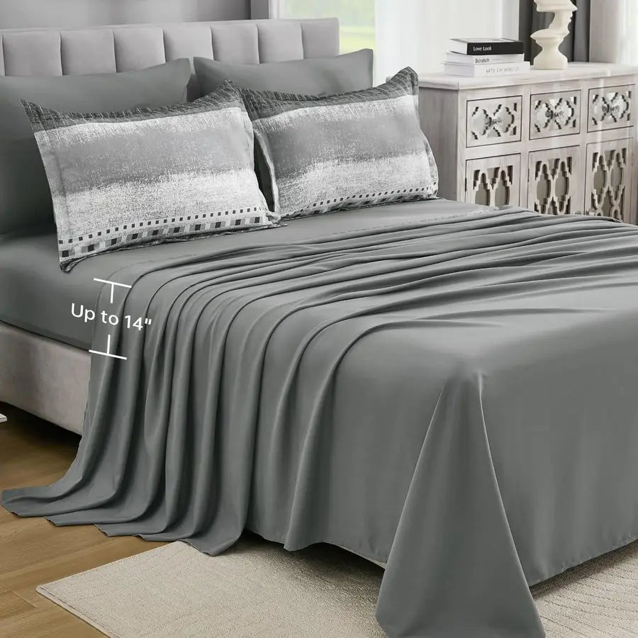 8 Piece Queen Size Comforter Set,