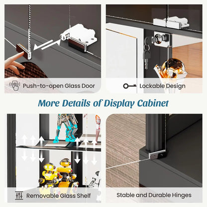 Glass Cabinet, RGB Lights & Motion Sensor
