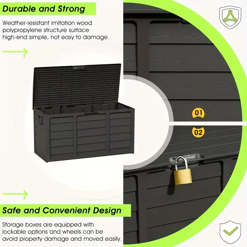 75 Gallon Outdoor Deck Box Lockable Lid