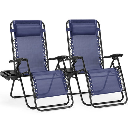 Zero Gravity Portable Recliner Chair Adjustable Pillow