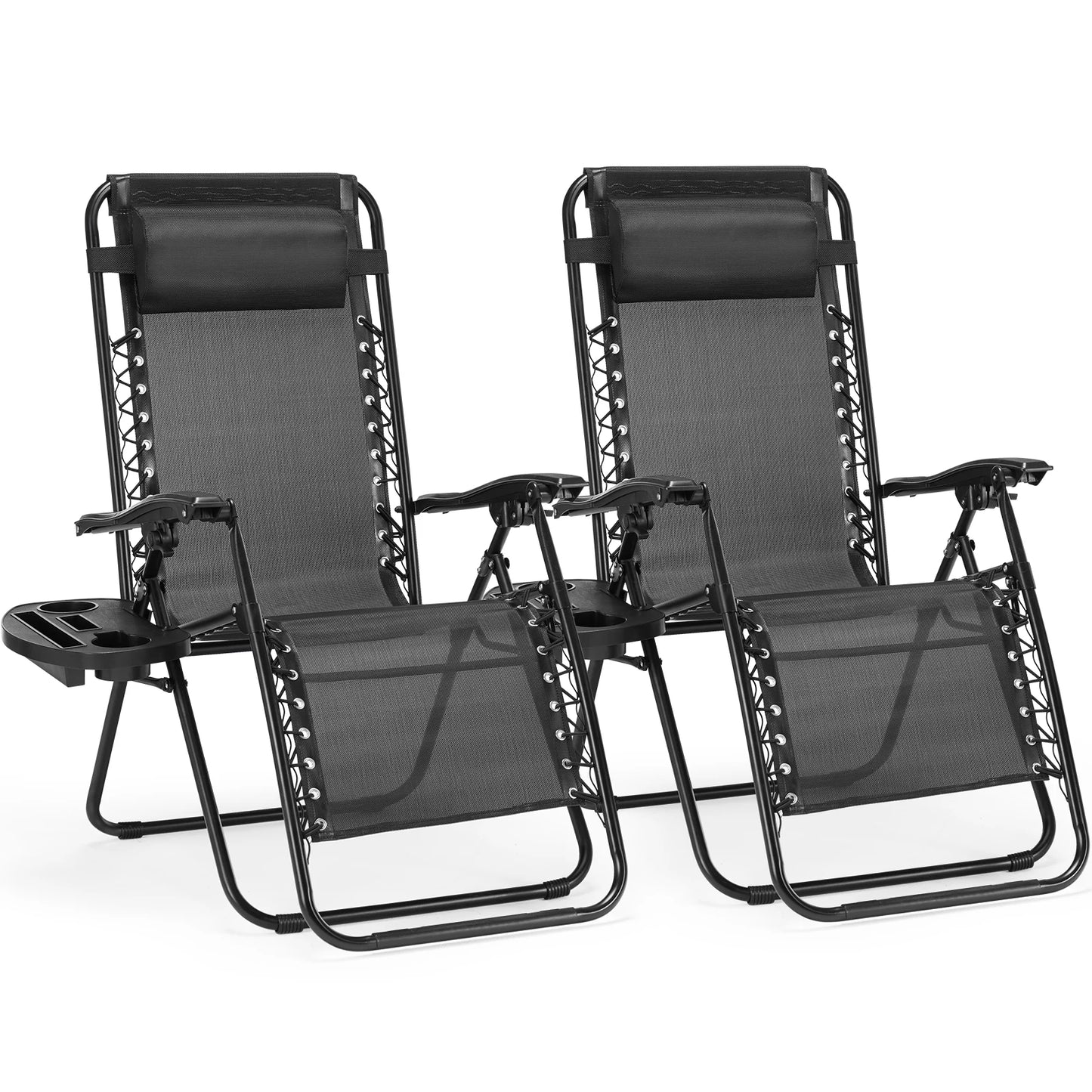 Zero Gravity Portable Recliner Chair Adjustable Pillow