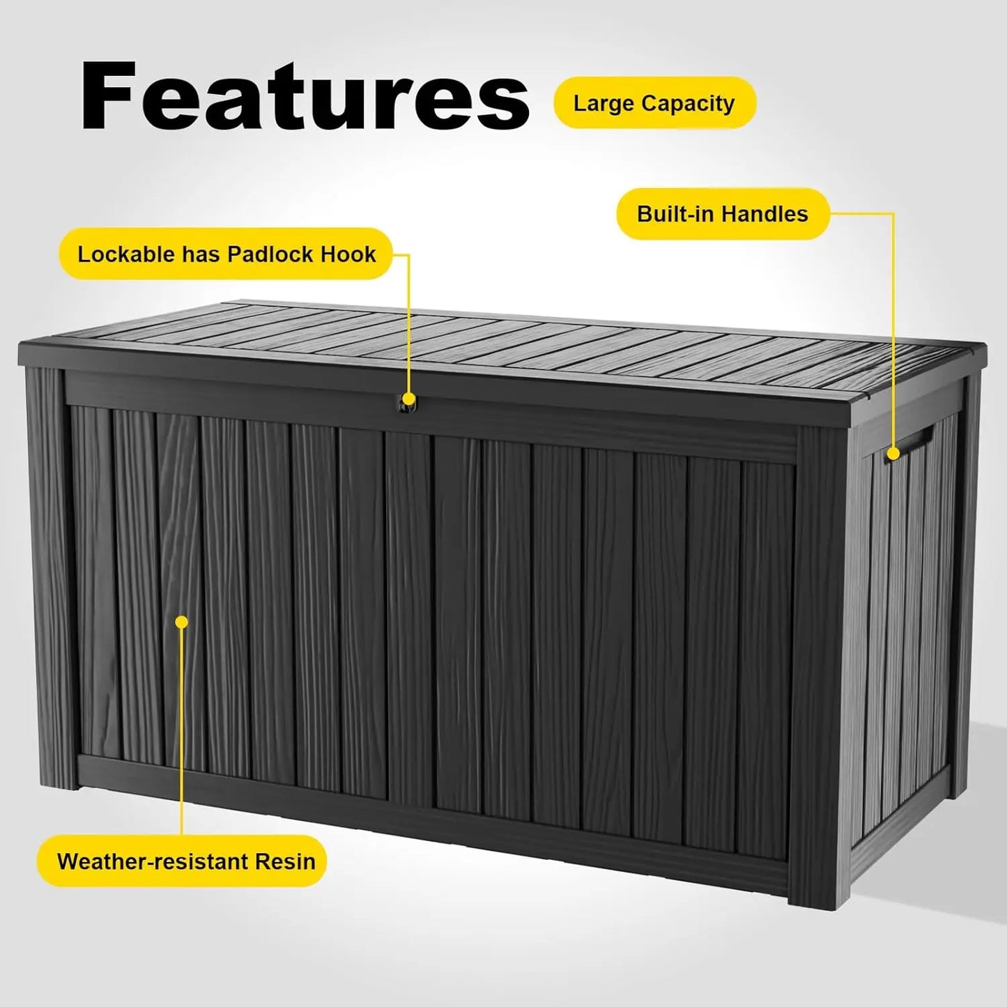 180 Gallon Outdoor Storage Box,