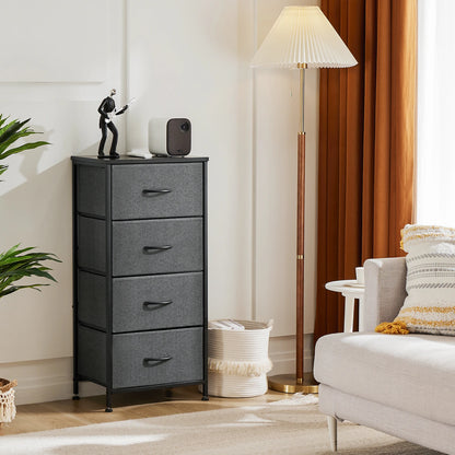 JHK Dresser For Bedroom With 4 Fabric Drawers