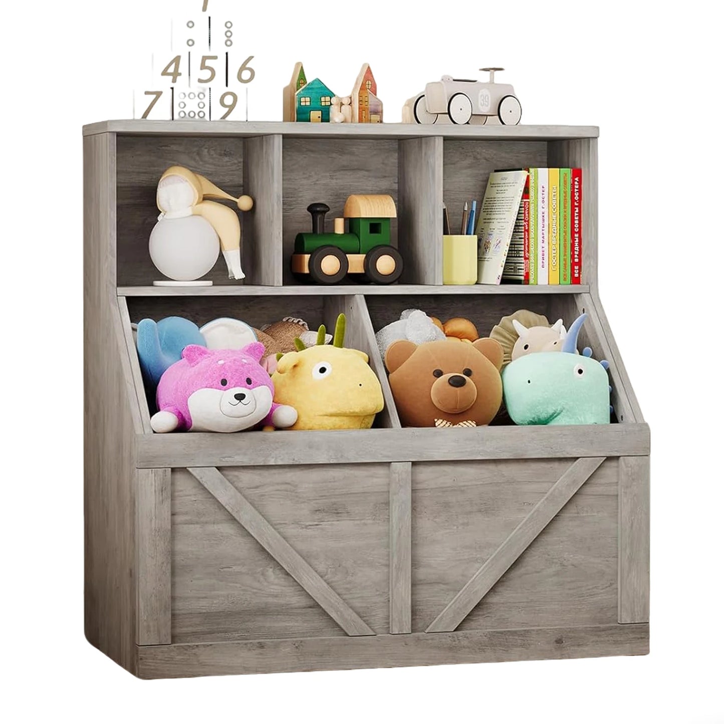 Hobby Lane Toy Storage Organizer with Bookshelf