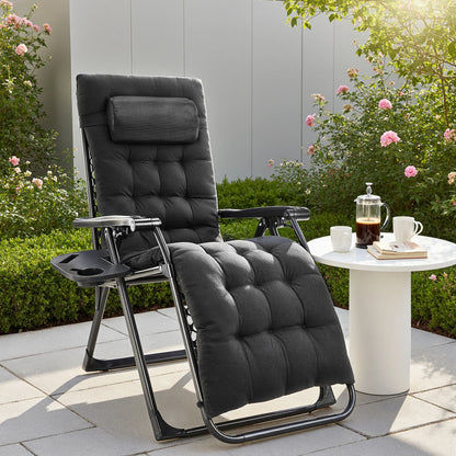 Zero Gravity Portable Recliner Chair Adjustable Pillow