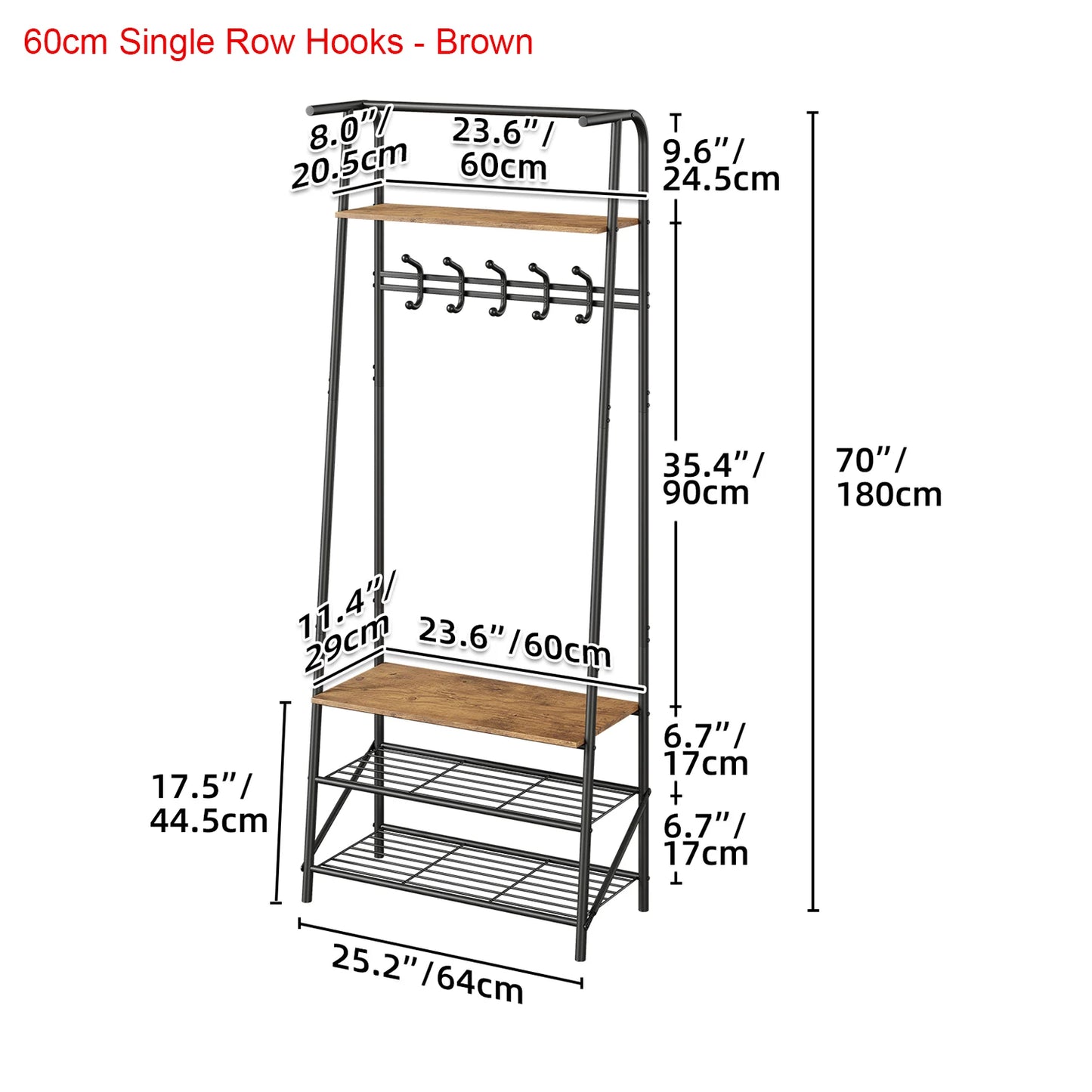 4-in-1 Hall Trees, Coat Shoe Rack