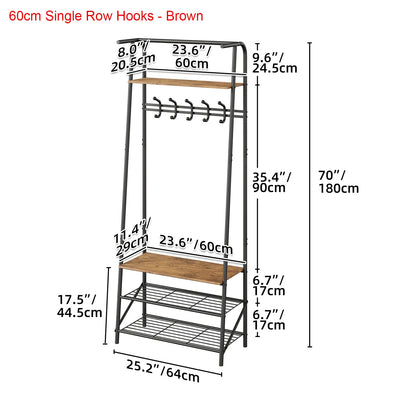 4-in-1 Hall Trees, Coat Shoe Rack
