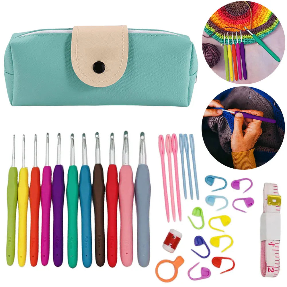 Crochet Hooks Needles Yarn Tool Kit
