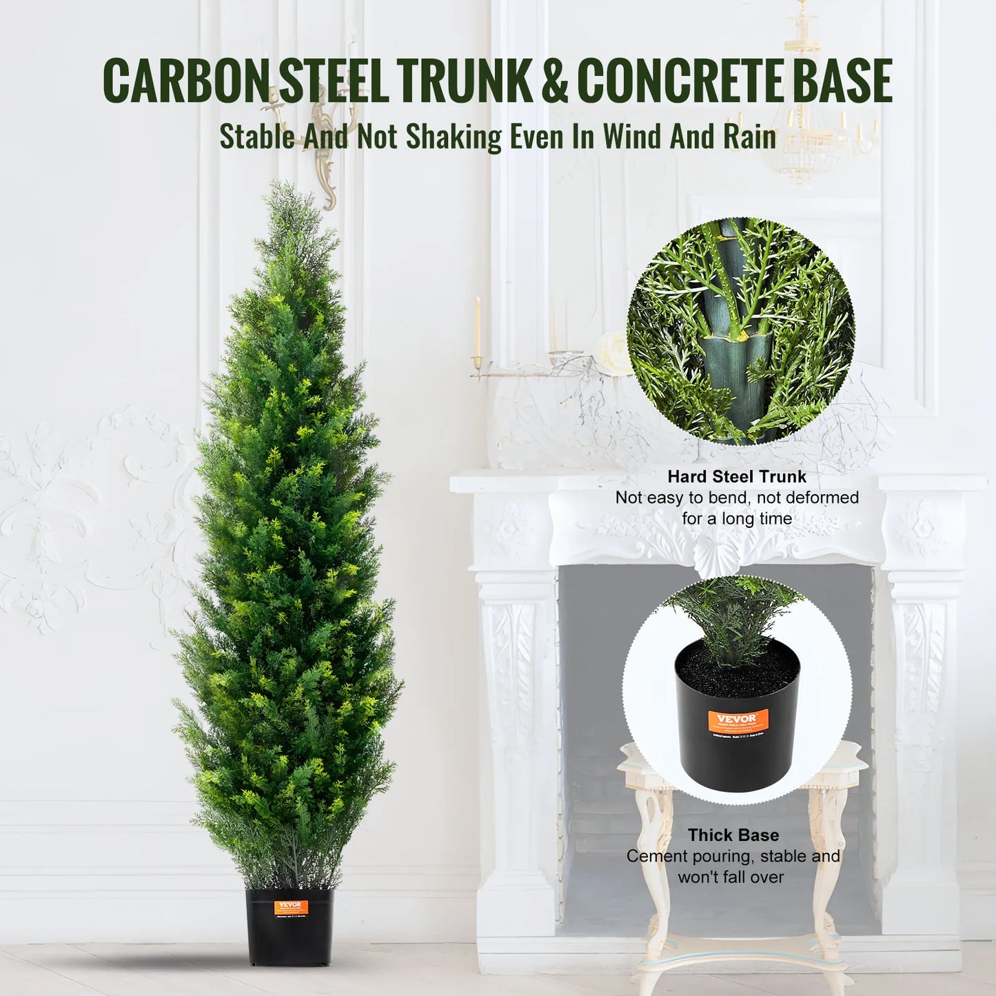 SucceBuy Artificial Cedar Topiary Plant