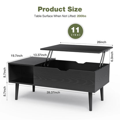 JHK Lift Top Coffee Tables, Adjustable Storage