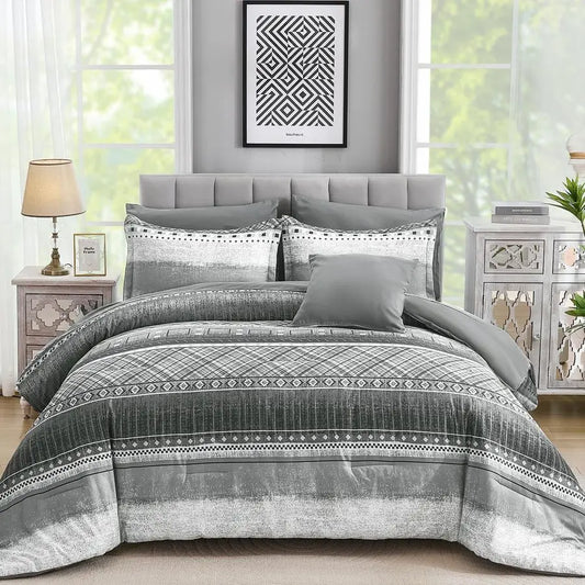 8 Piece Queen Size Comforter Set,