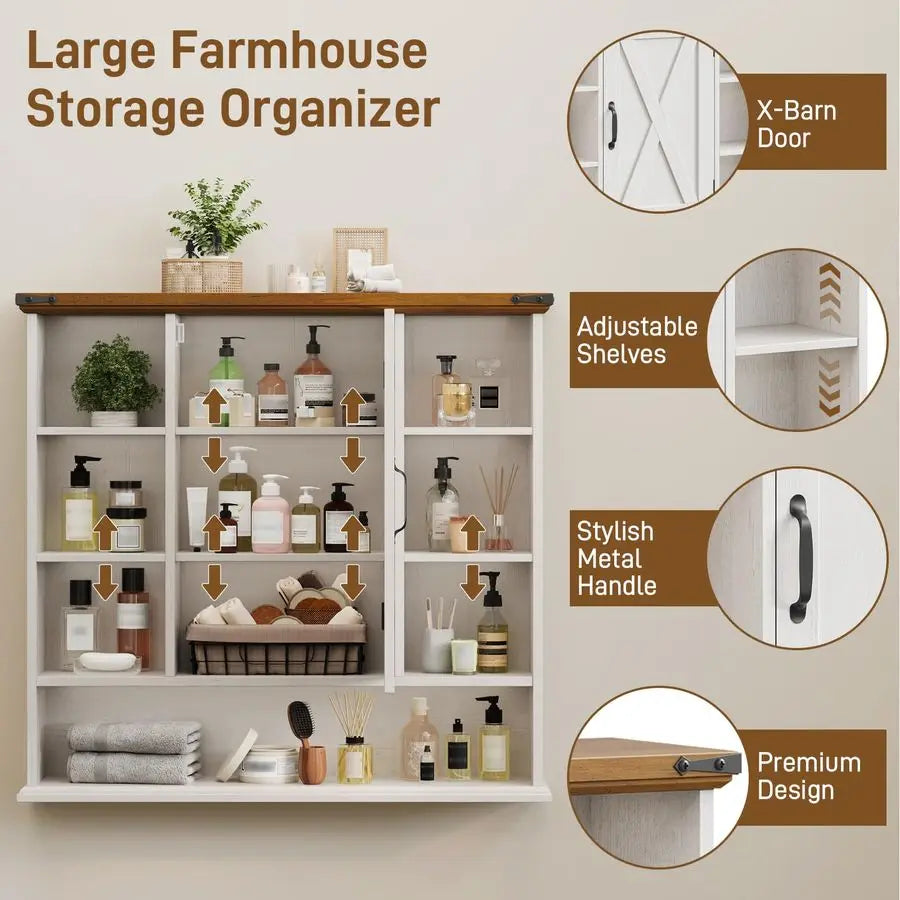 Wall Cabinet, Farmhouse Medicine Cabinet