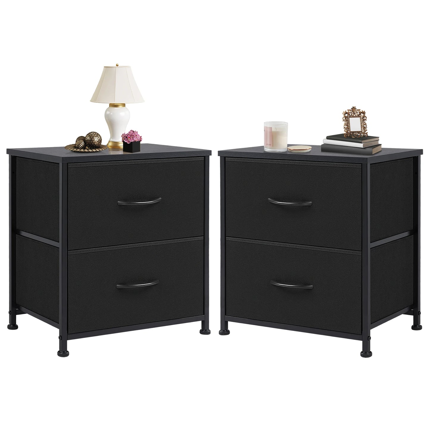 Nightstand Bedside Coffee Sofa Tea Table 2 Drawers