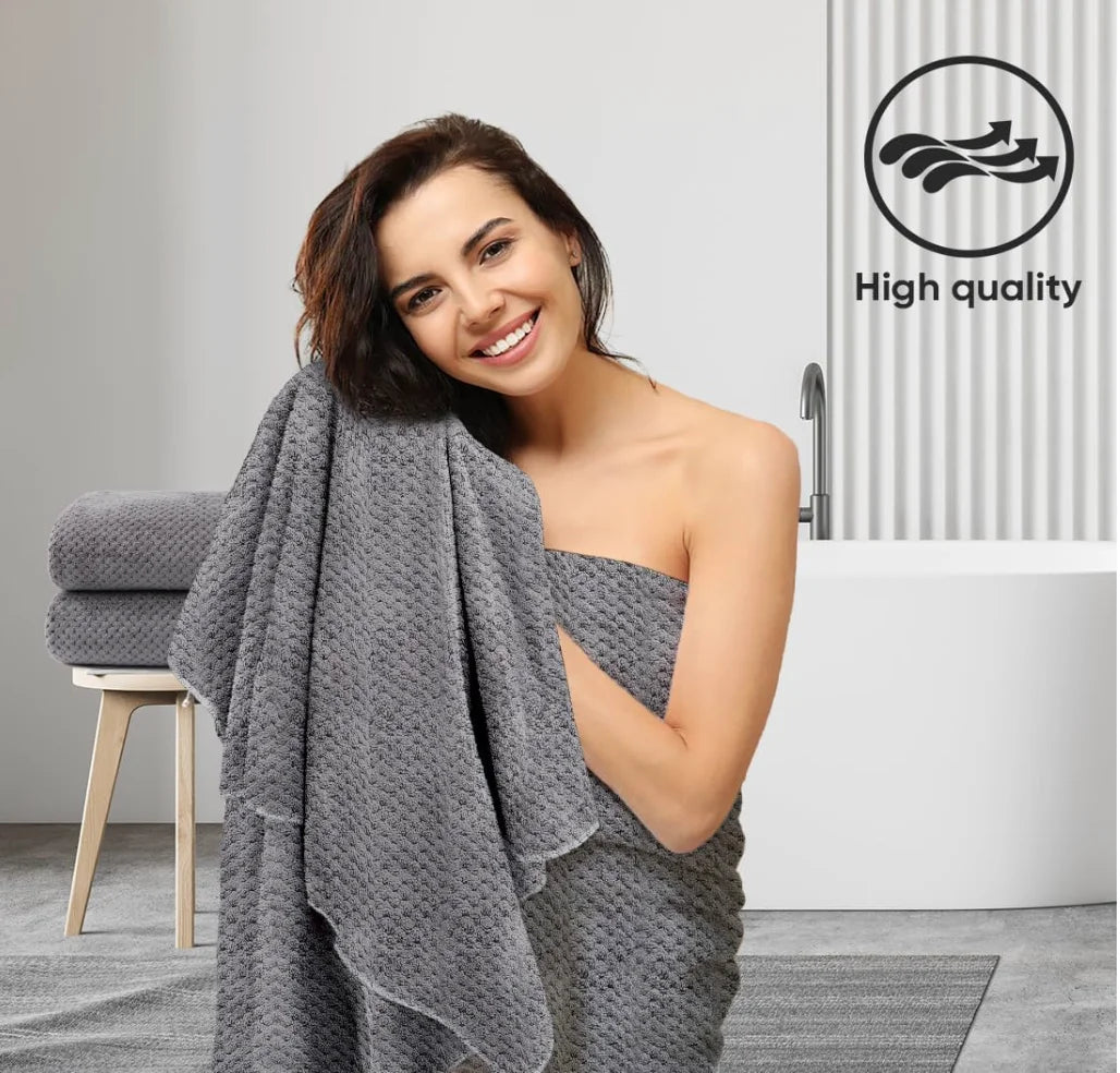 Bath Towels, Pack of 2, Microfiber Soft