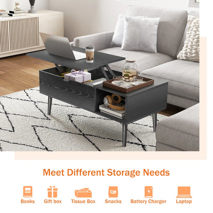 JHK Lift Top Coffee Tables, Adjustable Storage