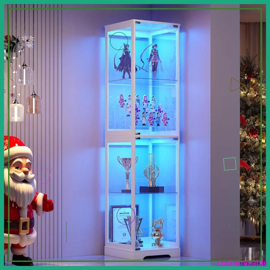 65" Tall Glass Display Cabinet with Doors