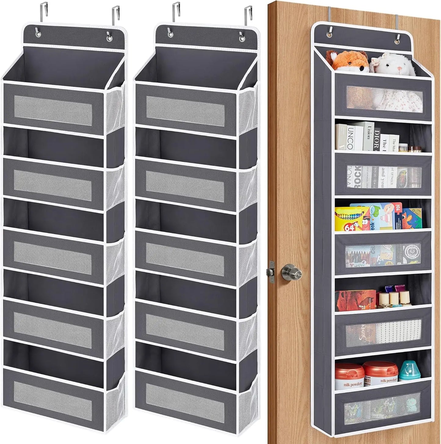 Over Door Hanging Organizer Large Pocket Storage,
