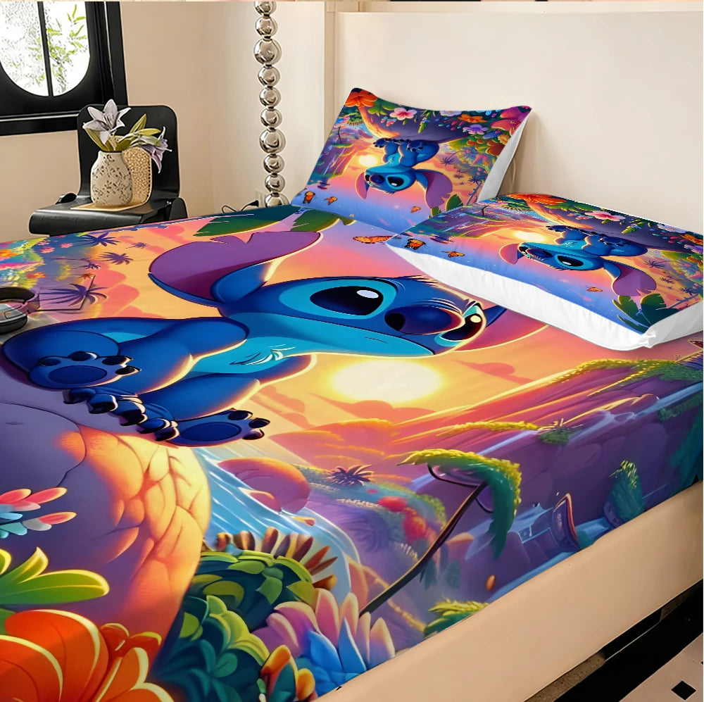 Sanrio Stich Elastic Complete Bed Set
