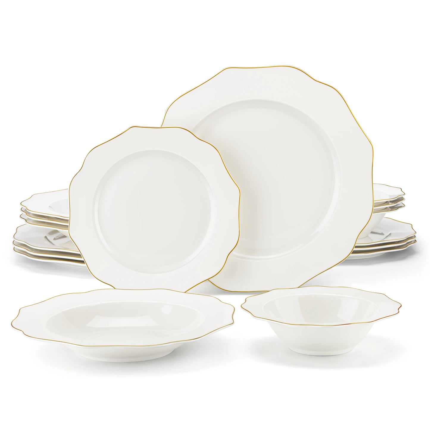 MALACASA 16-PIECE Nordic European Tableware Set