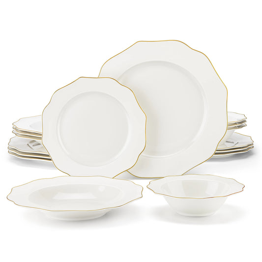 MALACASA 16-PIECE Nordic European Tableware Set