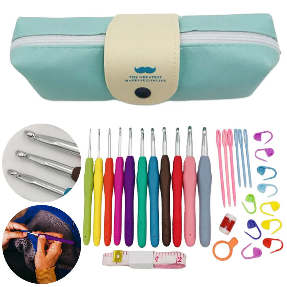 Crochet Hooks Needles Yarn Tool Kit