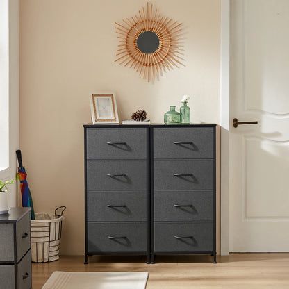 JHK Dresser For Bedroom With 4 Fabric Drawers
