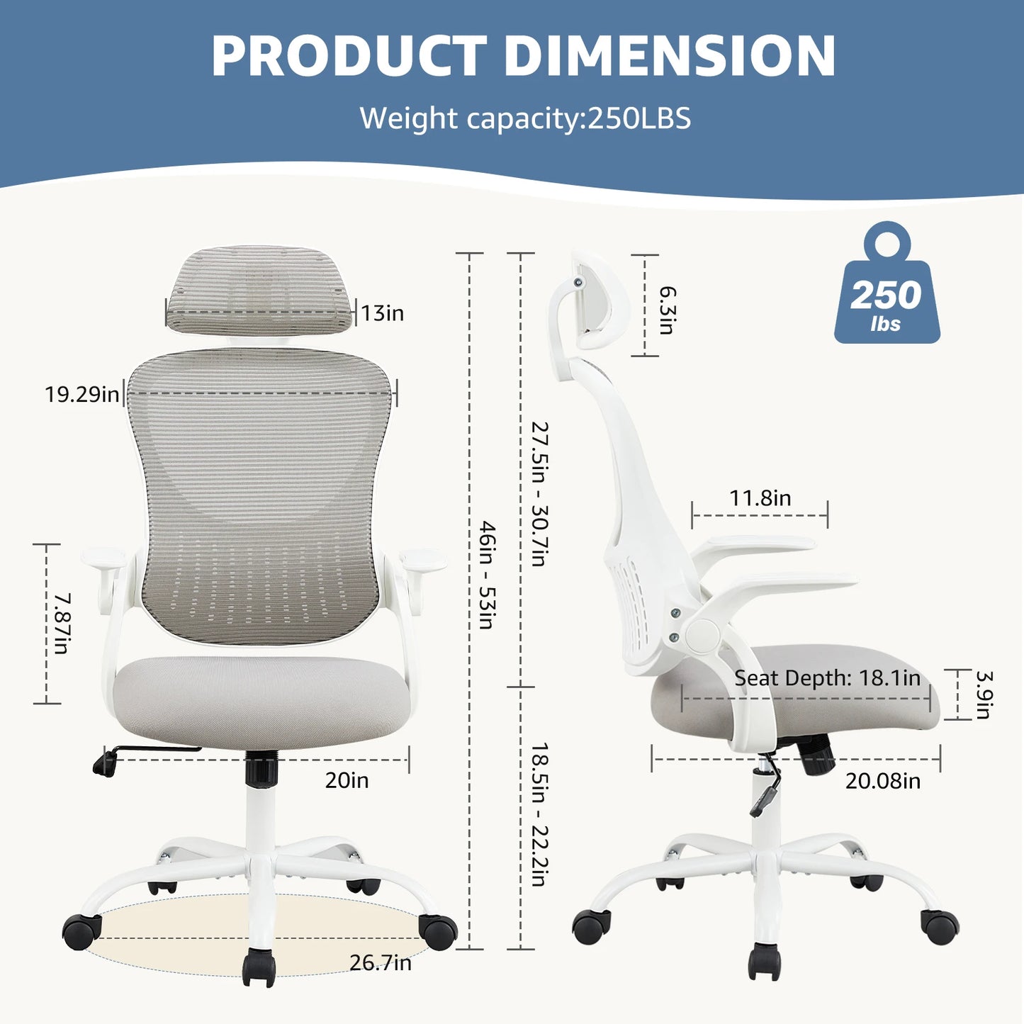 Mesh Ergonomic Office Desk Chair Home Office