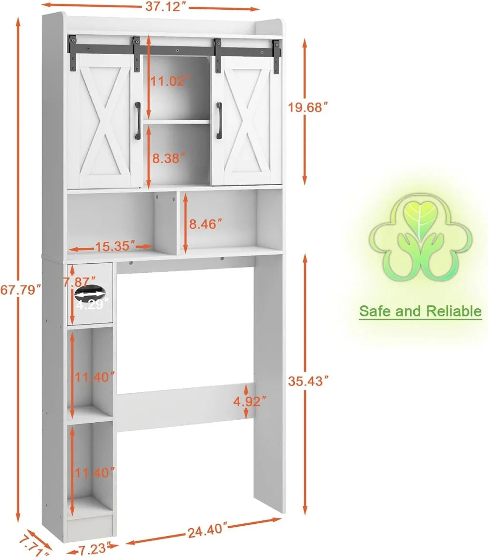 Farmhouse Over Toilet Storage Cabinet